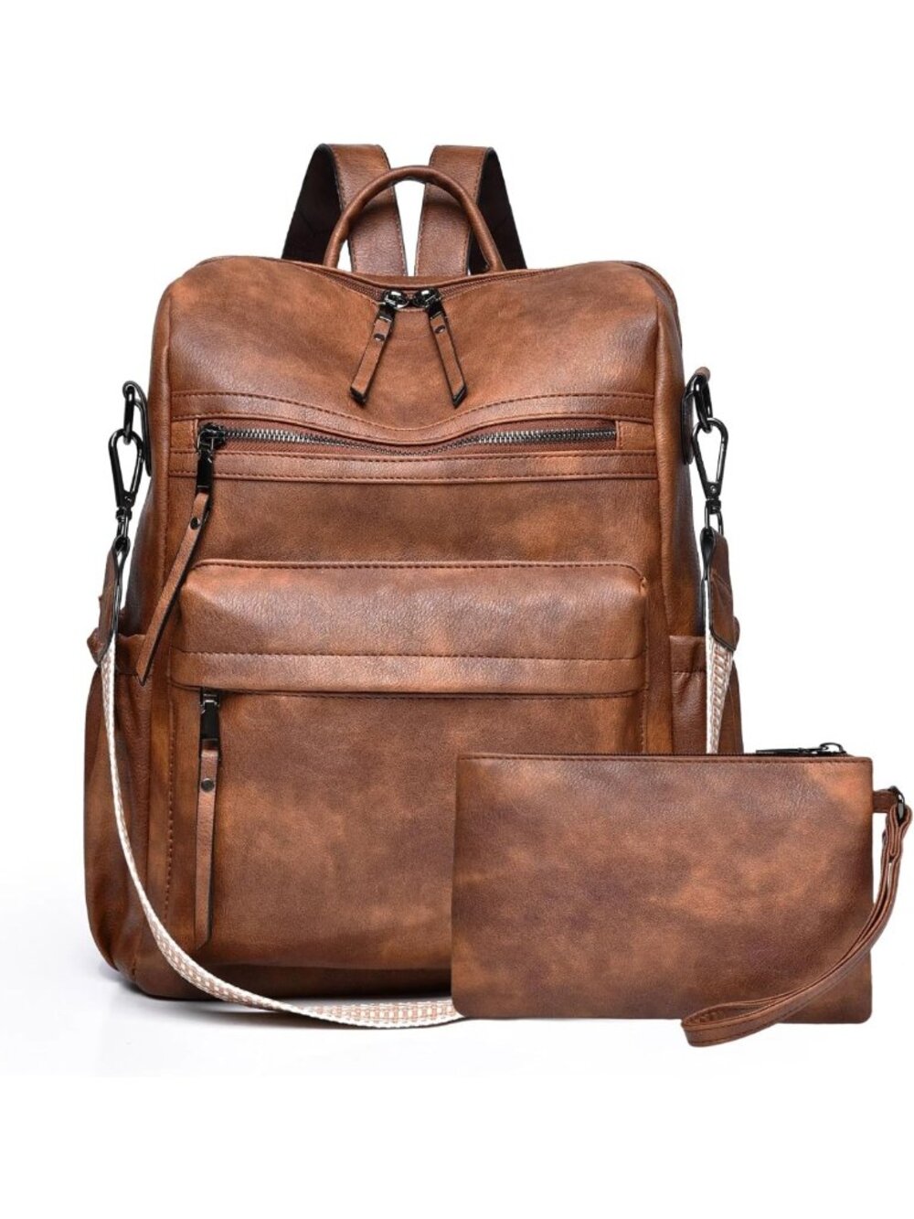 Stylish Women's Leather Backpack Purse | Multi-Purpose Travel Shoulder Bag